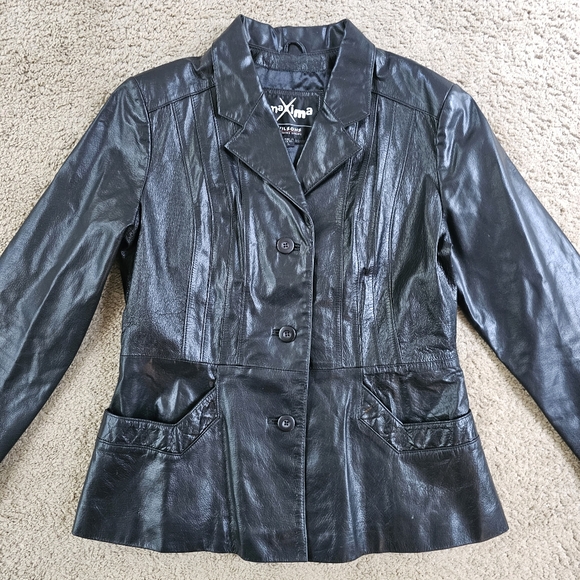 Wilsons Maxima Black Leather Jacket - Picture 3 of 11